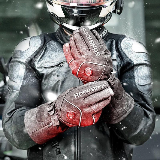 Bike Gloves Moto Skiing Gloves Winter Breathable Heating Gloves