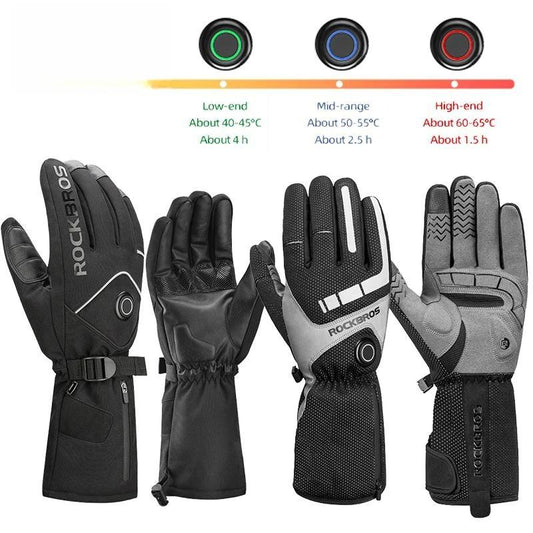 Cycling Gloves Winter Warmer Heated Skiing Gloves Touchscreen Motorcycle Bicycle Gloves