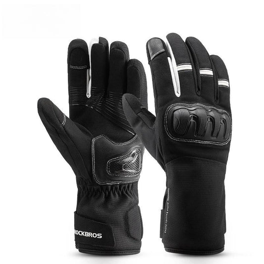 Winter Gloves PU Leather  Cycling Full Fingers Touch Screen TPU Protection Gloves
