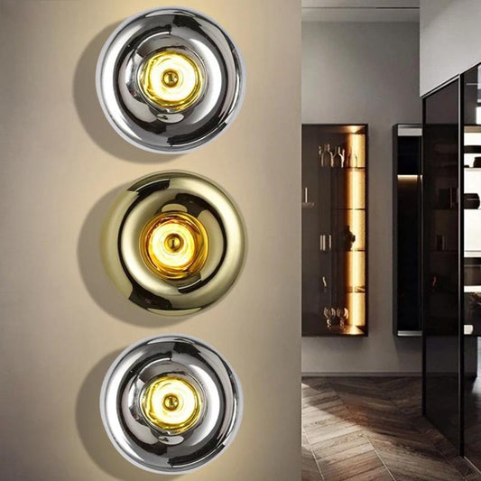 Clear Rose Gold Grey Silver Glass New Modern LED Wall Lamps