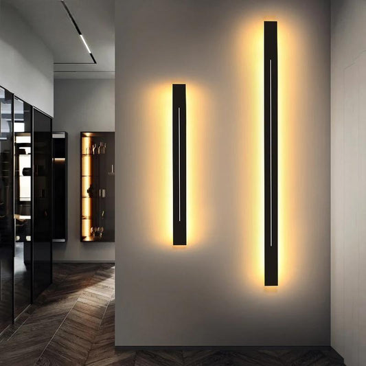 Long Gold Black New Modern LED Wall Lamps Study Living Dining Room