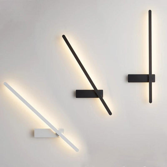 Modern LED Long Wall Lamps Rotatable Light Study Living Room