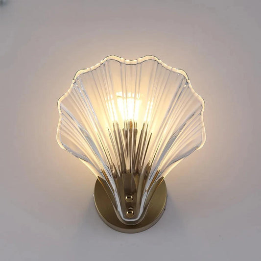 Shell Clear Glass Modern LED Wall Lamps Living Study Room