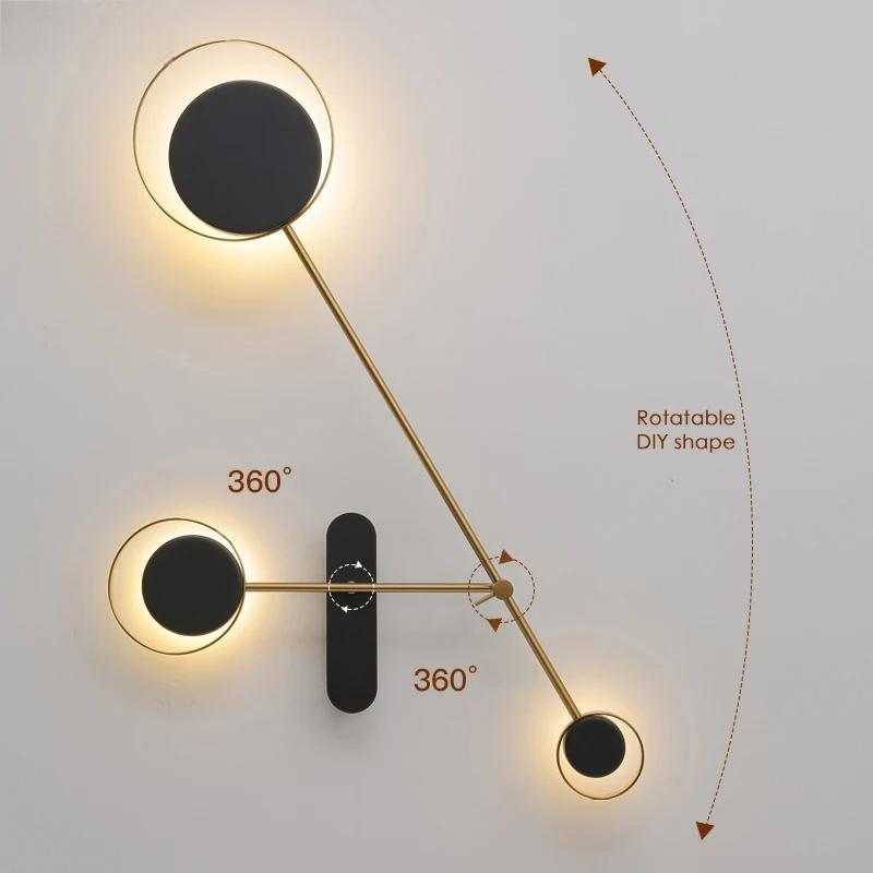 Simple New Modern LED Wall Lamps For Living Study Room Bedroom Bedside Lights