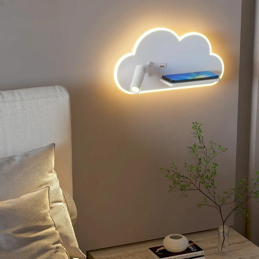USB Wireless Charging New Modern LED Wall Lamps Study Living Room