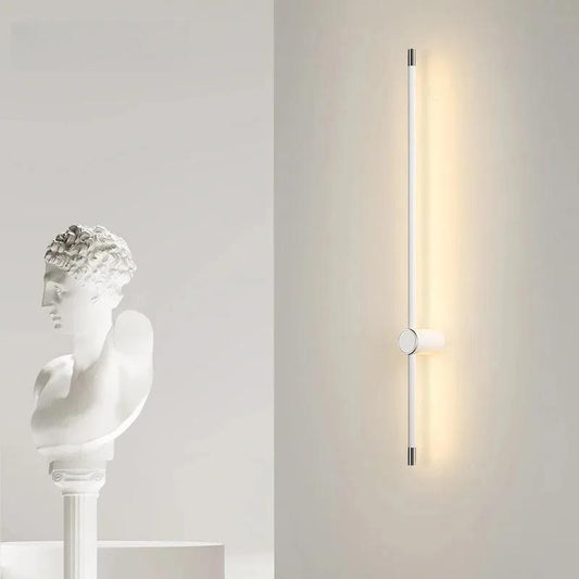 White Nordic Led Wall Lamp Long Sconce Wall Light Living Room