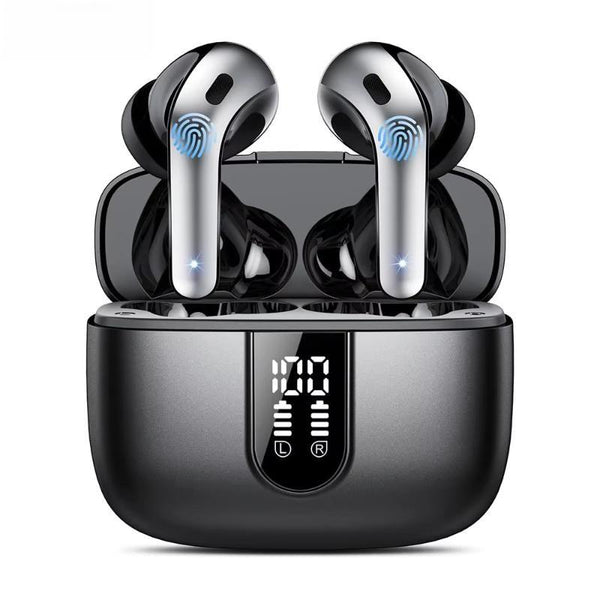 Wireless Earphones with Bluetooth 5.3, Quad-Mic Call Noise Reduction ENC