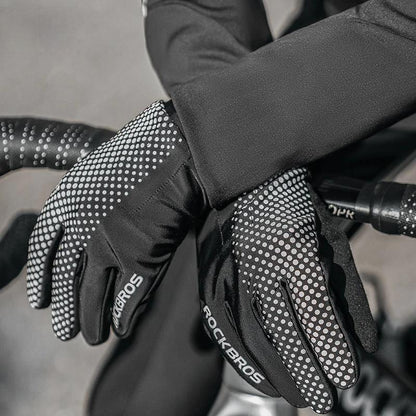 Full Finger Gloves Sports Breathable Touch Screen Gloves MTB Road Bike Non-slip Gloves
