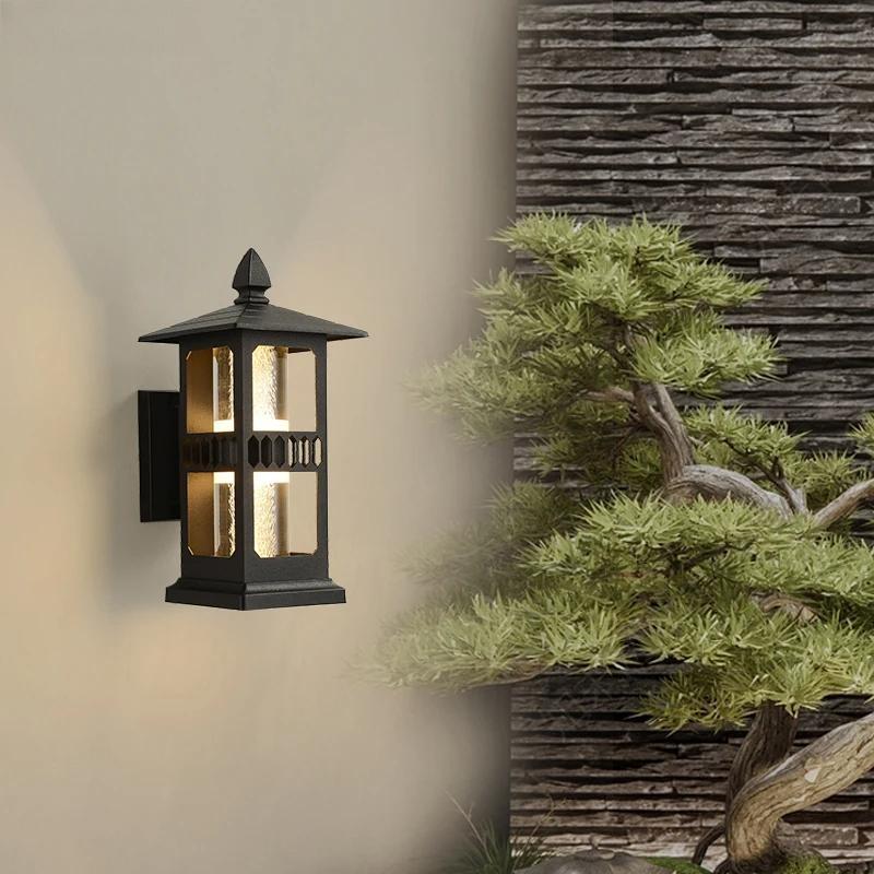 Outdoor Waterproof Black New Modern LED Wall Lights Creative Decor Living Room
