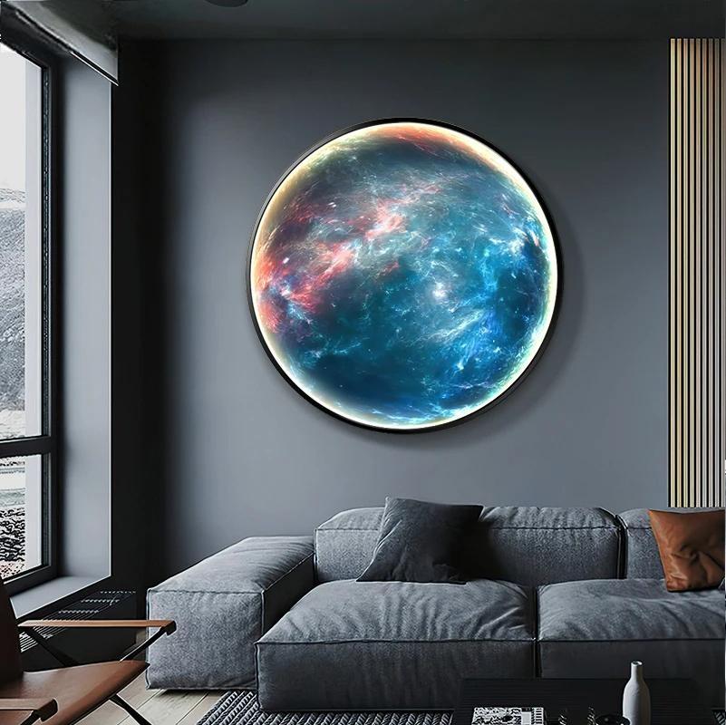 Dimming Earth Moon Mercury Style New Modern LED Wall Lamps Living Dining Room