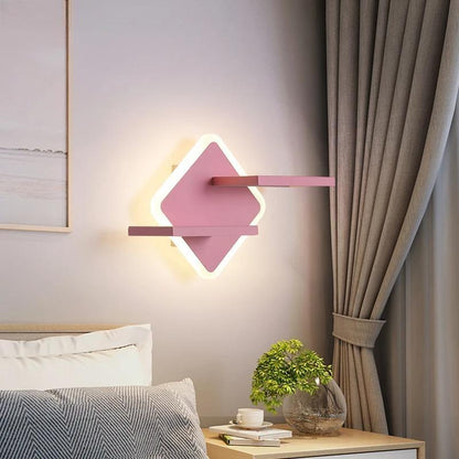 LED Wall Lights Living Room Bedroom Bedside Pink White Lighting Lamp
