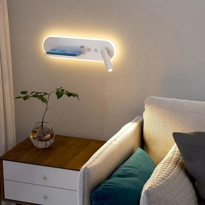 USB Inductive Charging New Modern LED Wall Lamps With Spotlight Study Living Room
