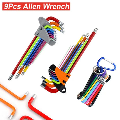 9pcs Allen Wrench Key Set Hex Wrench Screwdriver Set