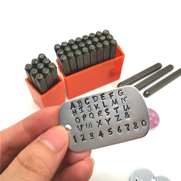 3mm letter number metal stamping set alphabet steel stamps