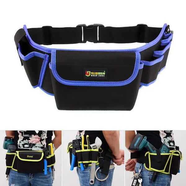 Waterproof Waist Tool Bag Multifunctional Thickened Oxford Cloth with 4 Holes