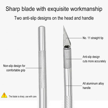 Engraving Handle Metal Scalpel Blades Non Slip Cutter Engraving Craft Blades
