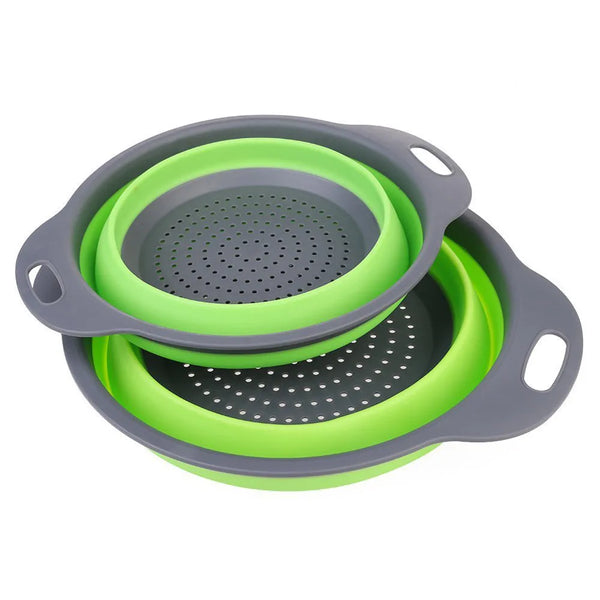 Foldable Silicone Colander Fruit Vegetable Washing Basket Strainer Strainer