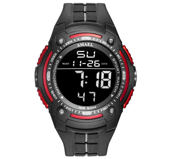 Digital Watches  Luxury Clock 50M Waterproof Watch Led Light Stopwatch