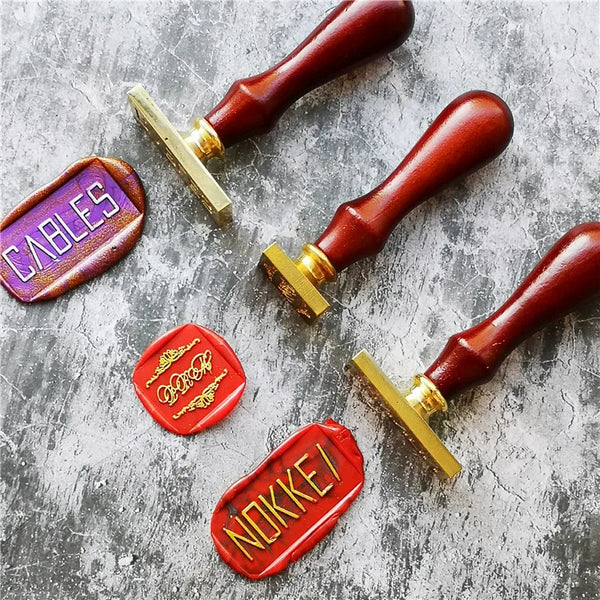Customize square sealing Wax Stamp with Your Logo Brass Seal wax