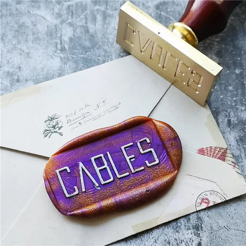Customize square sealing Wax Stamp with Your Logo Brass Seal wax