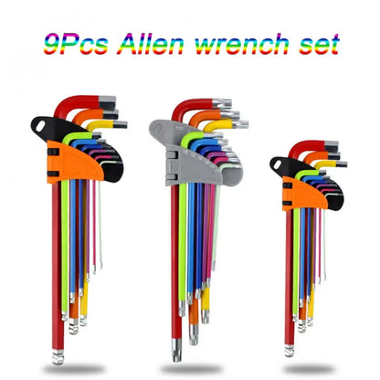 9pcs Allen Wrench Key Set Hex Wrench Screwdriver Set
