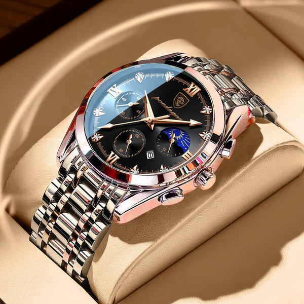 Reloj luminoso de moda para hombre, resistente al agua