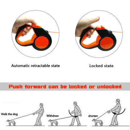 Retractable Dog Leash Automatic Extending Nylon Puppy Pet Dog Leashes