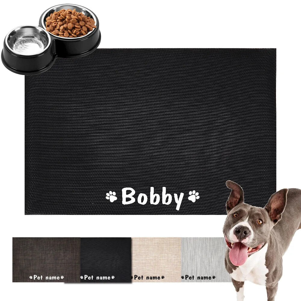 Personalized Pet Bowl Mat Waterproof Dog Cat Placemat For Dog Cat