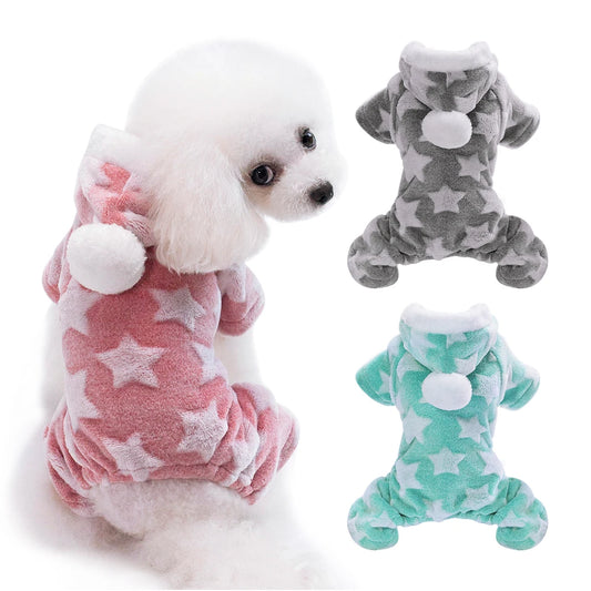 Cute Dog Clothes Jumpsuit Warm Winter Puppy Cat Coat Costume Pet Clothing Outfit