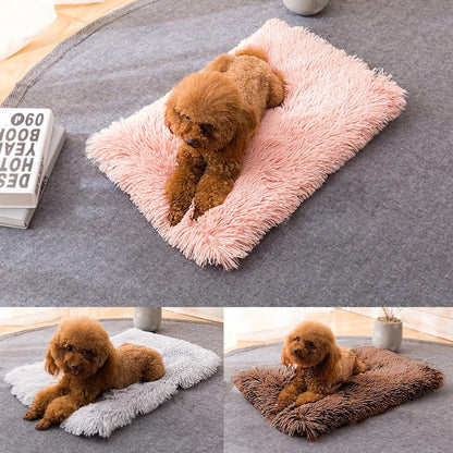 Winter Dog Bed Mat Soft Fleece Pet Cushion House Warm