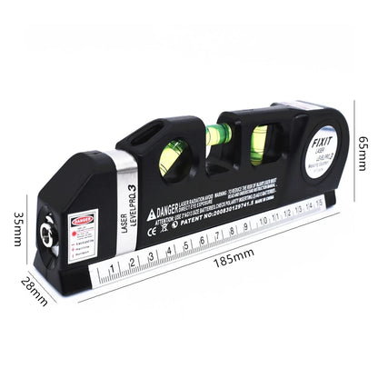 Vertical Horizontal Laser Level Tape Adjustable Multifunctional Standard Ruler