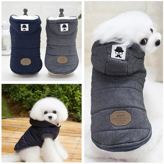 Cotton Pet Dog Clothes for Small Dogs Winter Warm Dog Hooded Coat Jackets