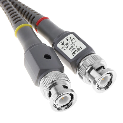 2pcs P6020 Oscilloscope Probe Kit 20MHz/200-600V Scope Clip Test Probe Cable 1X/10X Switchable