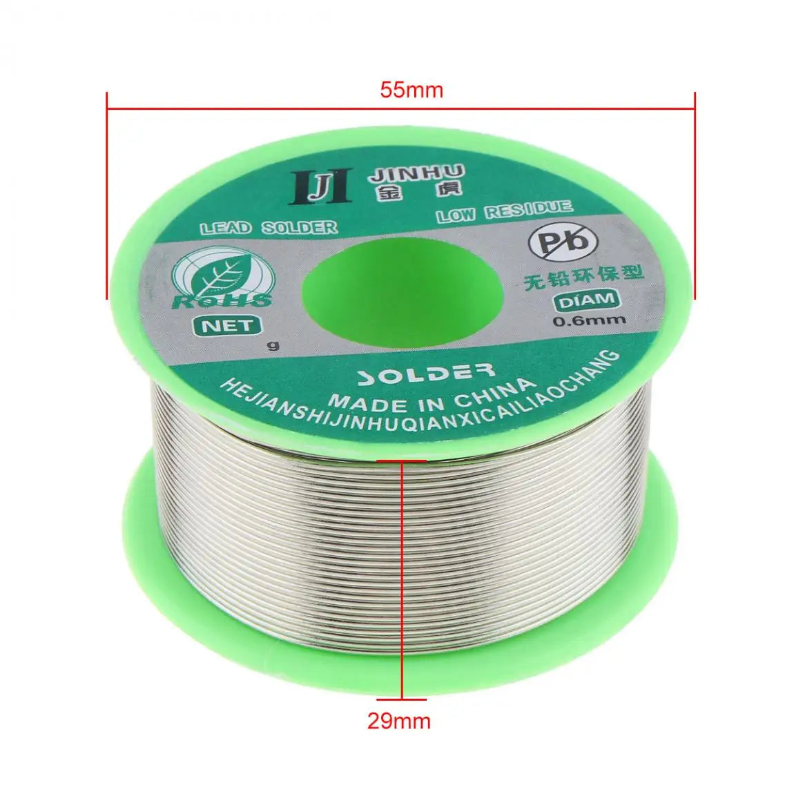 0.6/0.8/1mm 100g 99.7% Sn 0.3% Cu Lead-free Rosin Core Solder Wire