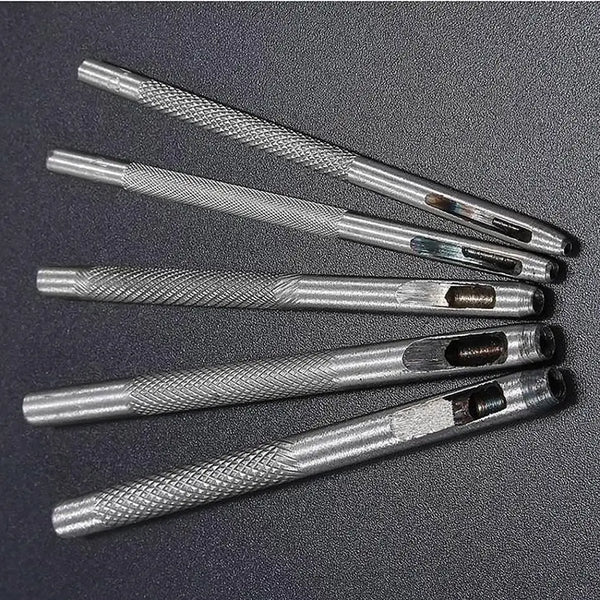 Punching 5pcs /set Steel Leather Punch Hollow Set Hole Craft Set