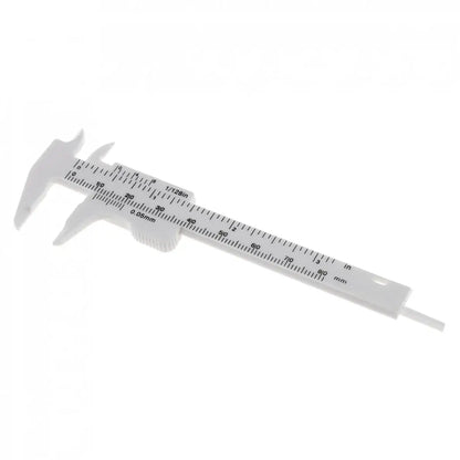 0-80mm Double Scale White Plastic Vernier Caliper with Mini Measurement Hand Tool