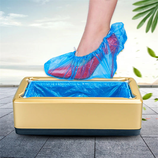 New Shoe Cover Machine with 100pcs Disposable Plastic Bag  Automatic Aluminum Alloy Used