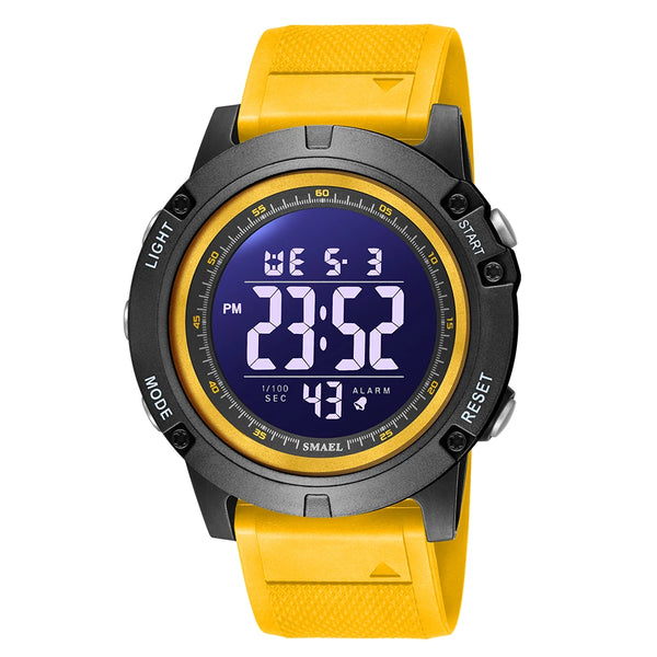 Digital Sports Watches Men 50M Waterproof LED Back Light Stopwatch Alarm Clock