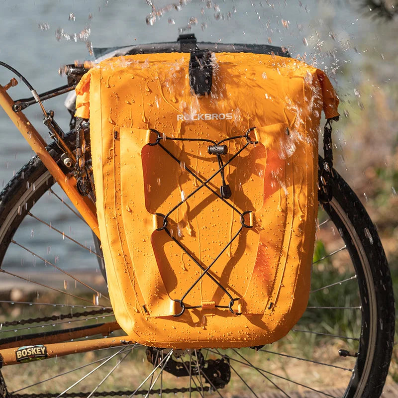 Waterproof Bike Bag 25L Travel Cycling Bag Basket Bicycle Rear Rack Tail Seat Trunk Bags