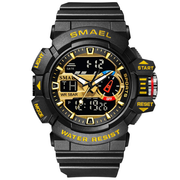Military Watch For Men 50M Waterproof Clocks Luminous Hands Digital Wristwatches