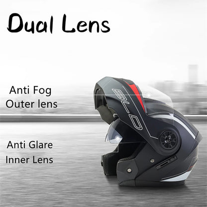 Modular Dual Lens Motorcycle Helmet Safety Downhill Flip Up Helmets