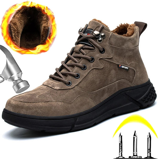 High Quality Winter Boots Men Work Safety Boots Steel Toe Cap Industrial Shoes