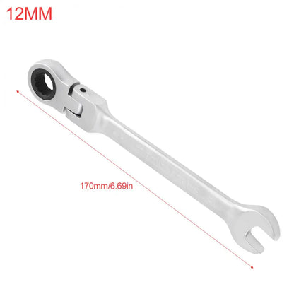 12MM Flexible Head Matte Ratchet Dual Use Wrench