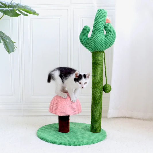 Funny Pet Cat Tree Cactus Cat Climbing Scratching Post Toy