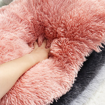 Soft Fleece Pet Dog Bed Mat Long Plush Winter Puppy Cat Bed