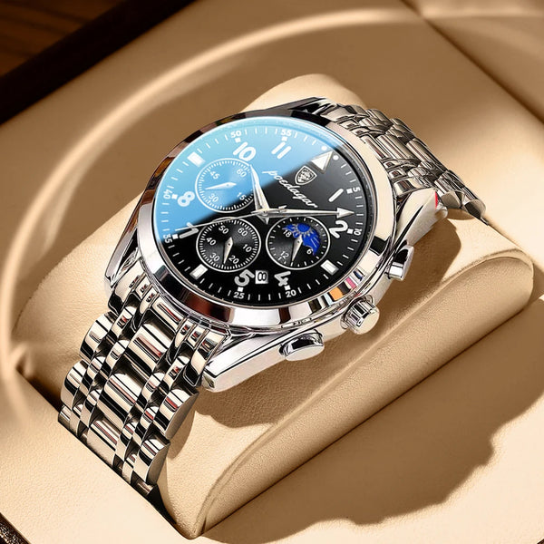 Men Watches Stainless Steel Top Luxury Fashion Business Wristwatch