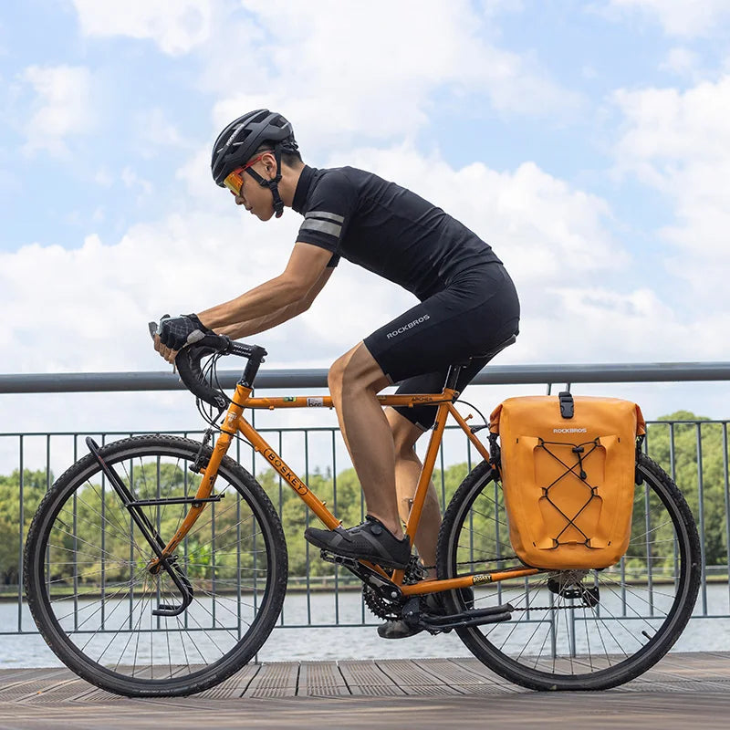 Waterproof Bike Bag 25L Travel Cycling Bag Basket Bicycle Rear Rack Tail Seat Trunk Bags