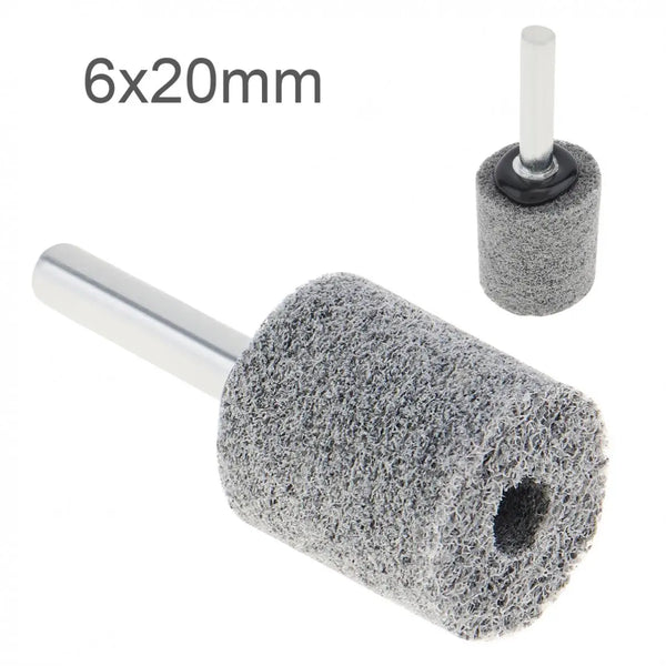 Grinding Wheel Cylindrical Fiber Grinding Head Nylon Grinding Wheel Polishing Wheel Shank Diameter 6MM