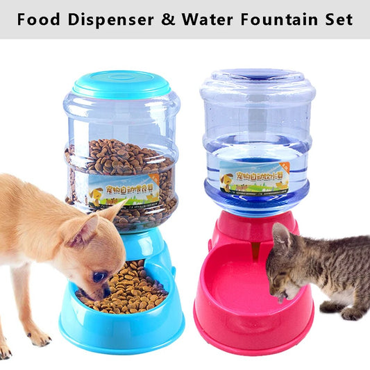 3.5L Dog Cat Feeder Bowl Automatic Pet Water