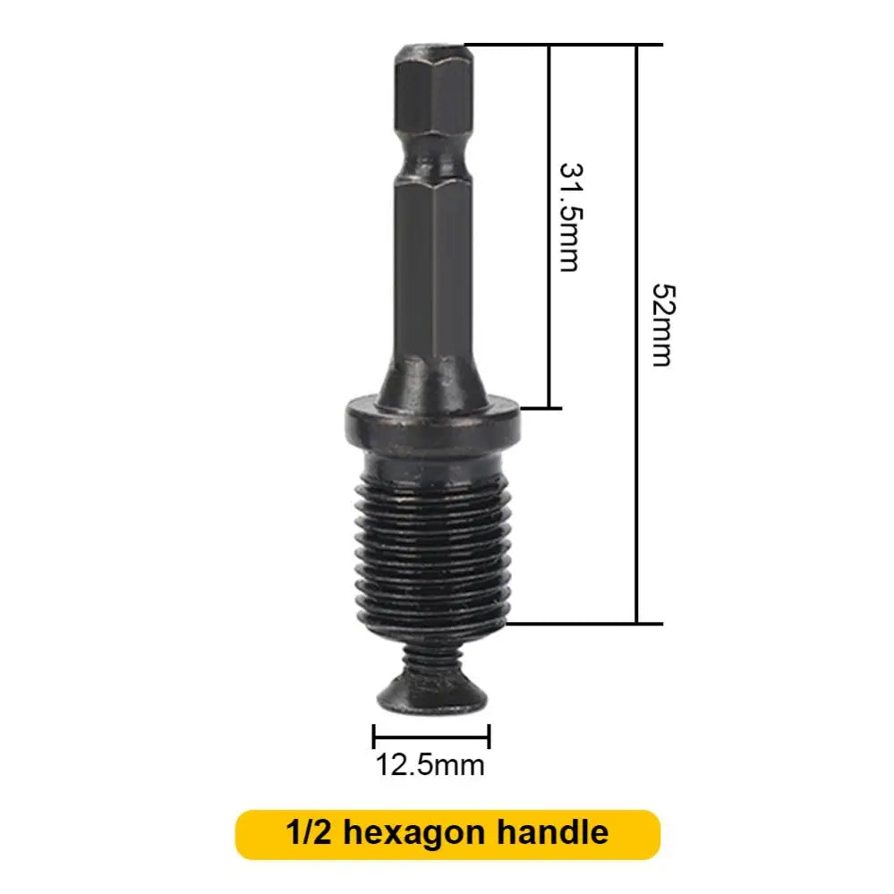 1/2 20UNF Hexagon Connecting Rod Adapter Hex Male Thread Screw Drilling Bits Accessory